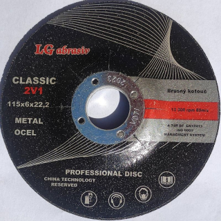 Kotouč brusný 115x6 LG  2v1